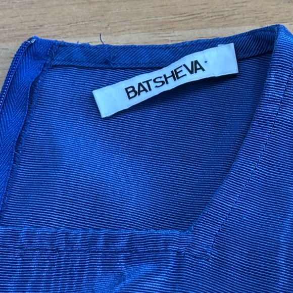 BATSHEVA blue puff long sleeve tiered cocktail dress S - Picture 4 of 7